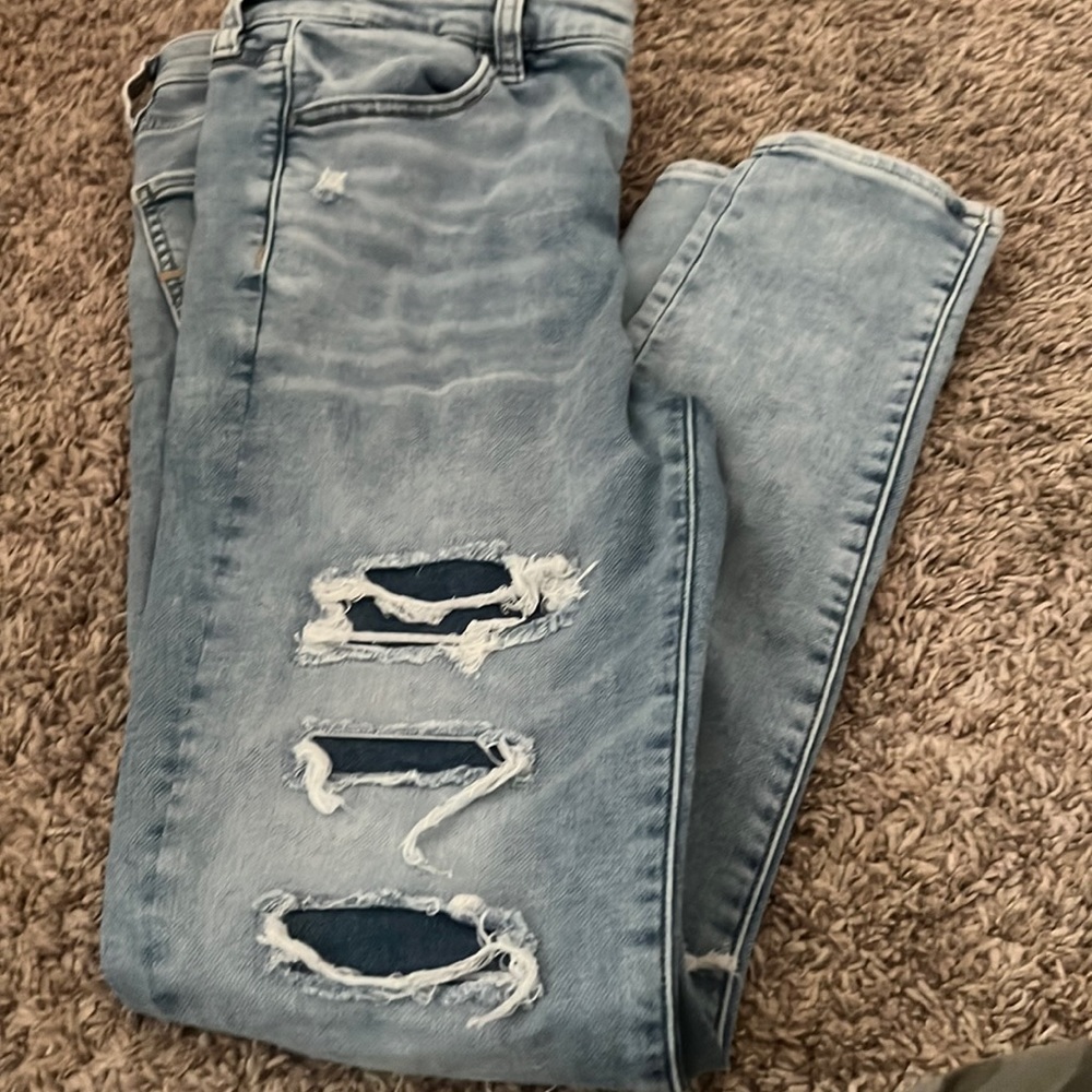 American Eagle Next Level Stretch Distresses Parch Jeans siz 8 skinny